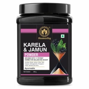 SHUWASTHY Karela Jamun Powder With 11 Potent Herbs Helps Regulate Sugar Management (250 g)